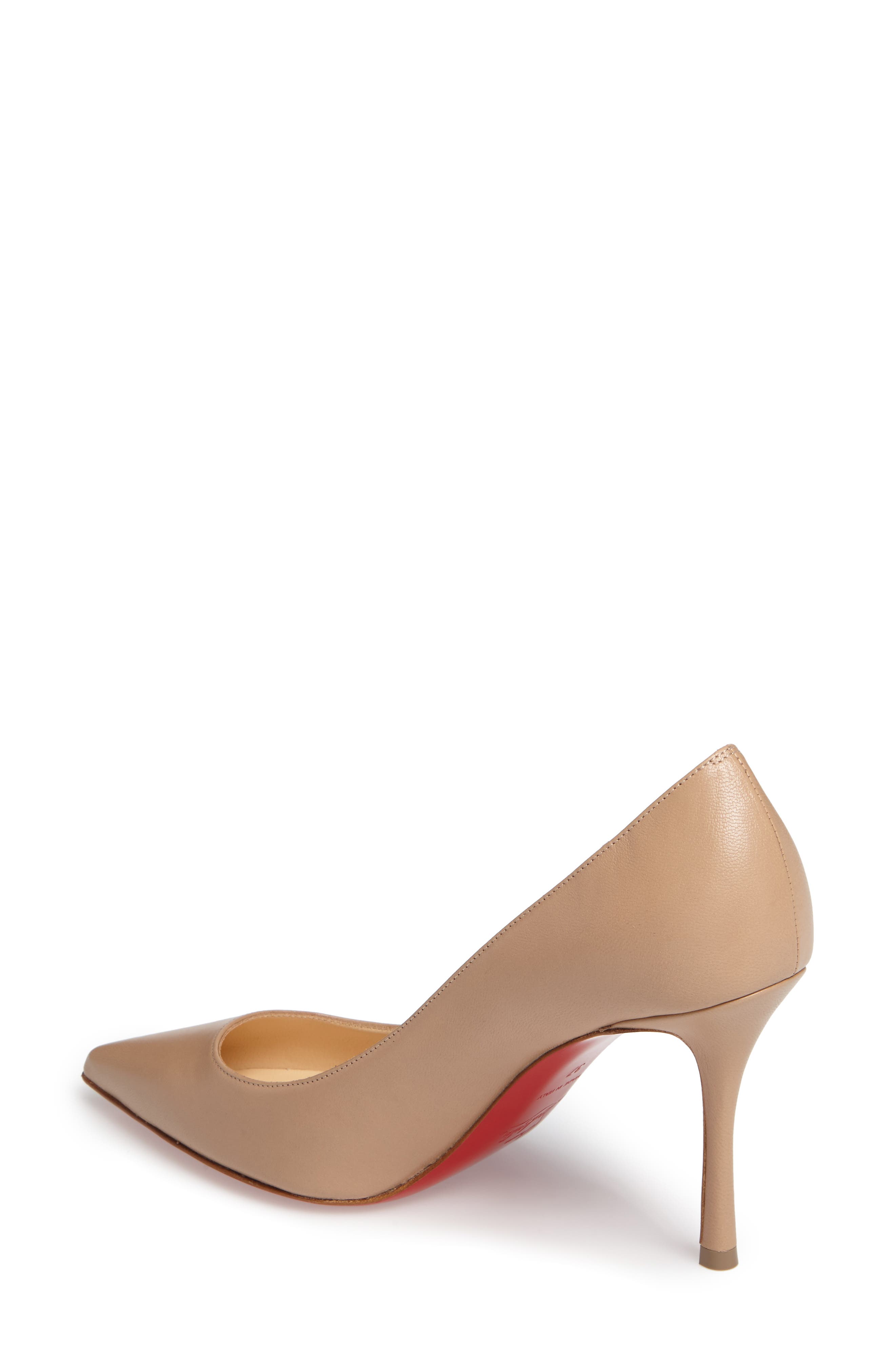 Decoltish Pointy Toe Pump, Alternate, color, NUDE LEATHER