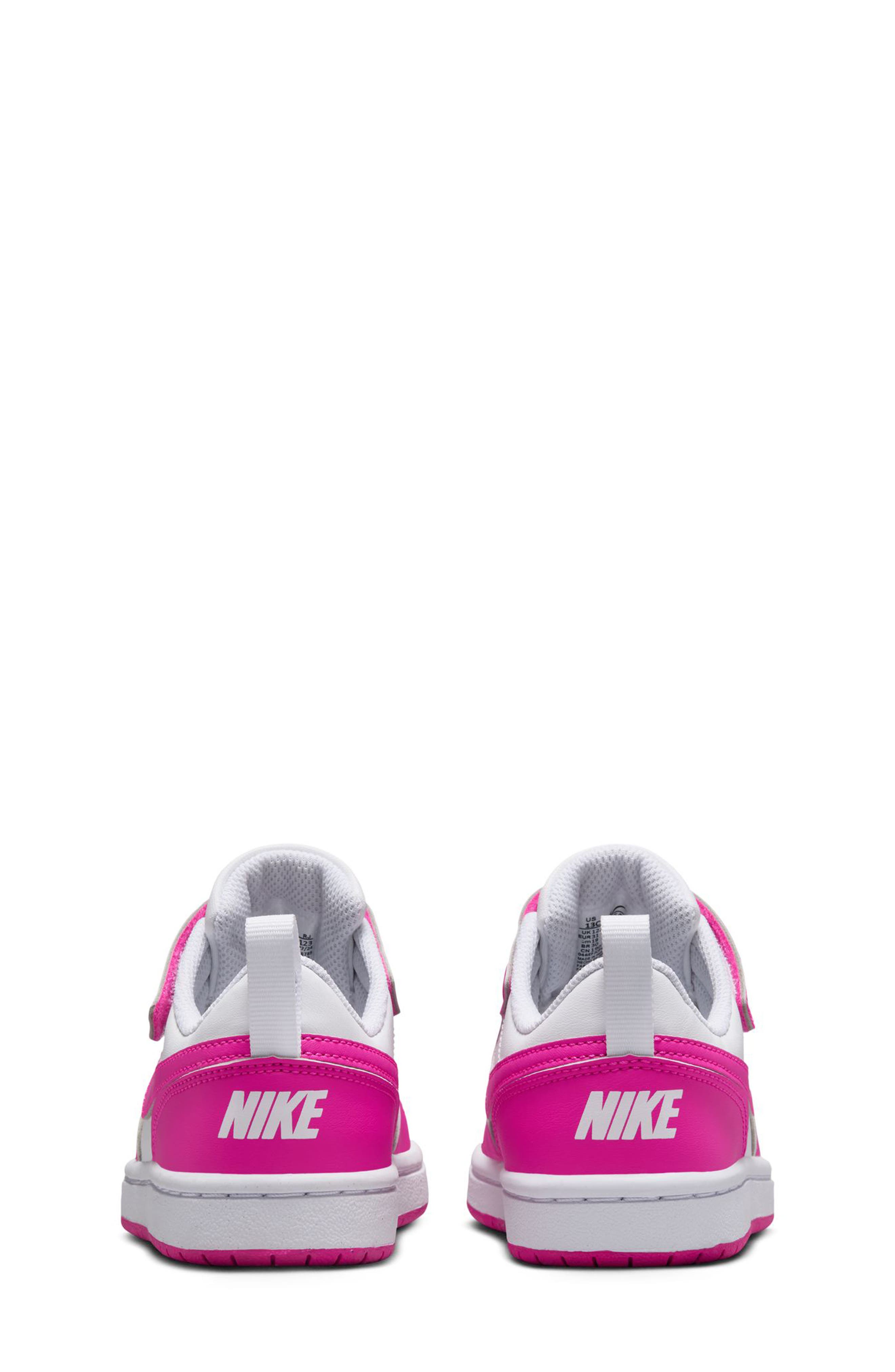 Nike Kids' Court Borough Low Recraft Sneaker, Alternate, color, White/ Fuchsia