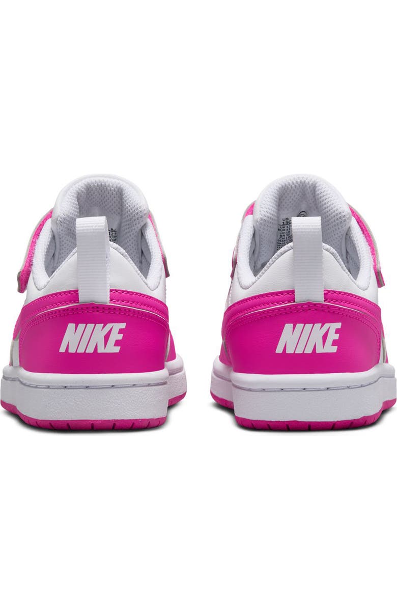 Nike Kids' Court Borough Low Recraft Sneaker, Alternate, color, White/ Fuchsia