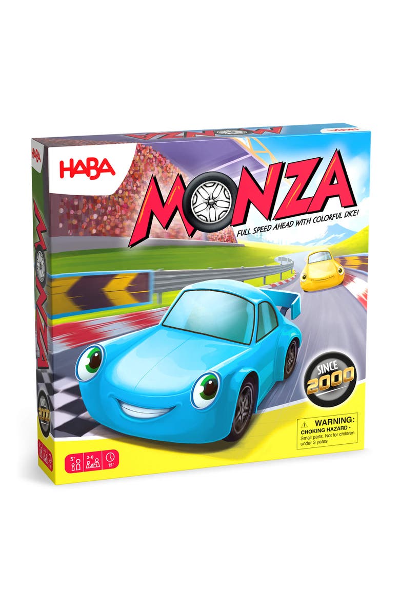 Monza Car Racing Board Game, Main, color, Blue Multi