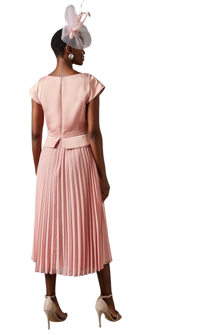 Midi Wedding Guest Dress, Alternate, color, Blush