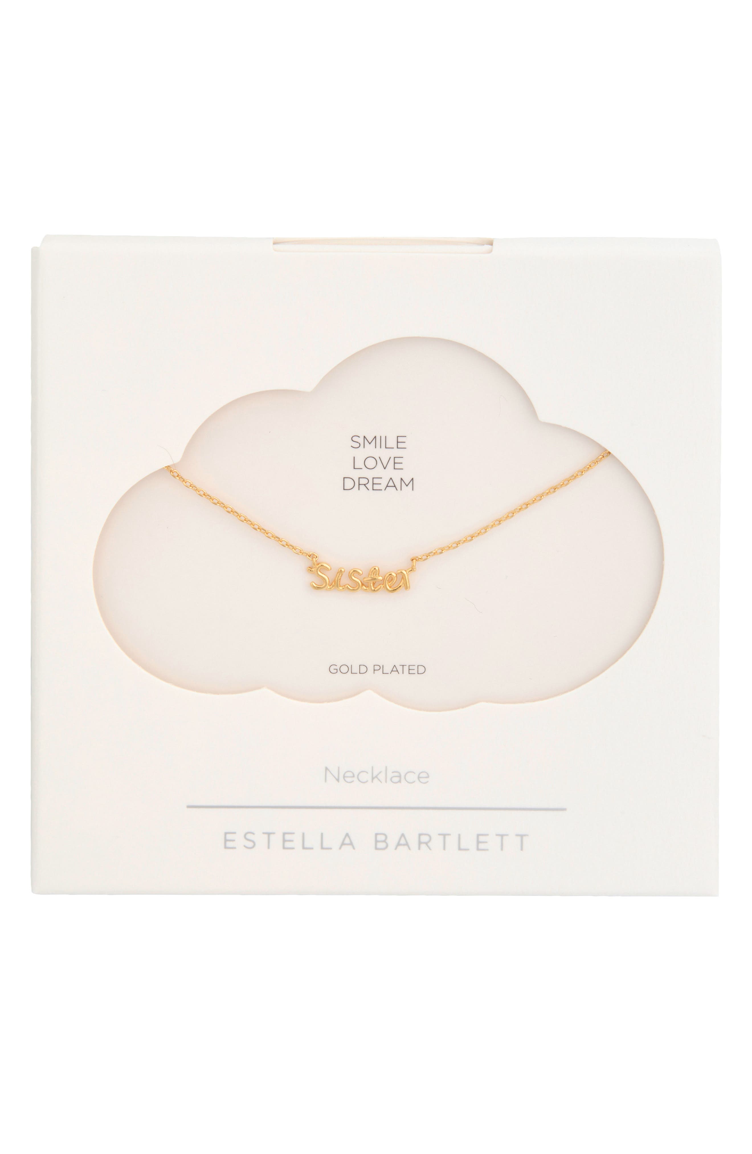 Estella Bartlett Sister Word Pendant Necklace (Women) | Nordstromrack