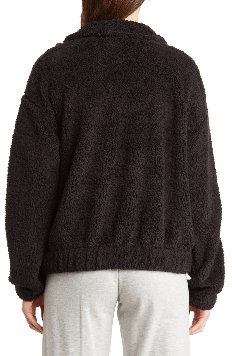 Z by Zella Pre Season Faux Shearling Zip Up Jacket, Alternate, color,