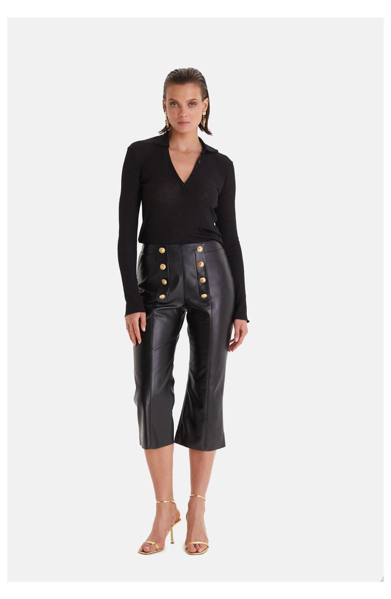 Furniq UK Leather Pants, Main, color, Black