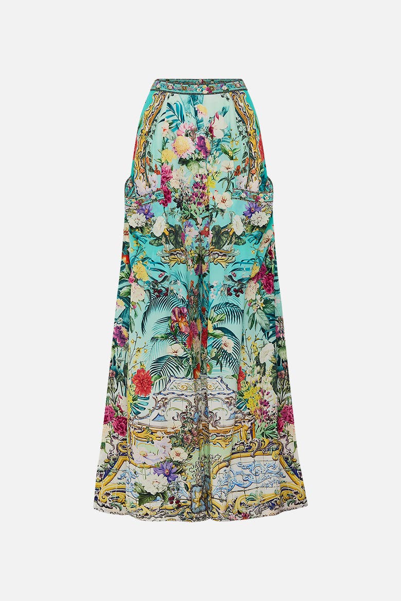 Wide Leg Trouser With Front Pockets Gardens Of Queluz, Alternate, color, Gardens Of Queluz