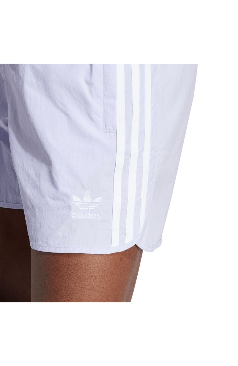 adidas Originals 3-Stripes Sprinter Shorts, Alternate, color, Violet Tone