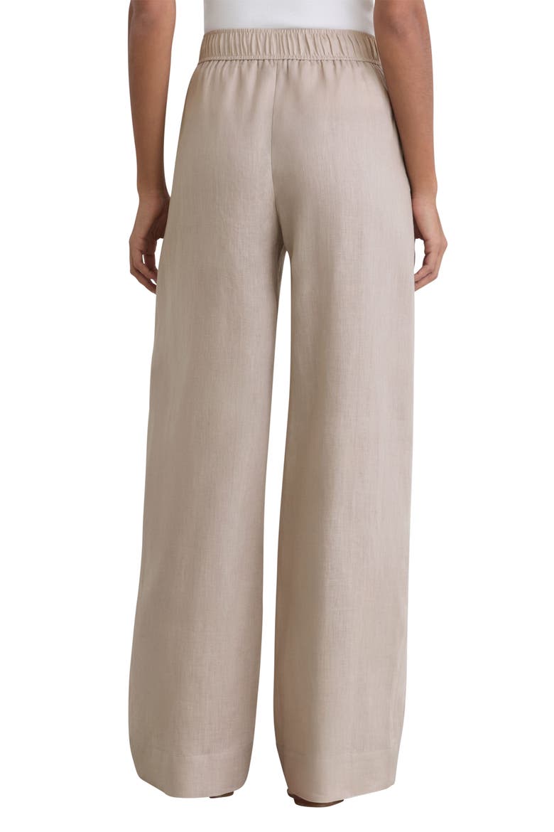 Riley Ladder Stitch Wide Leg Linen Pants, Alternate, color, NEUTRAL