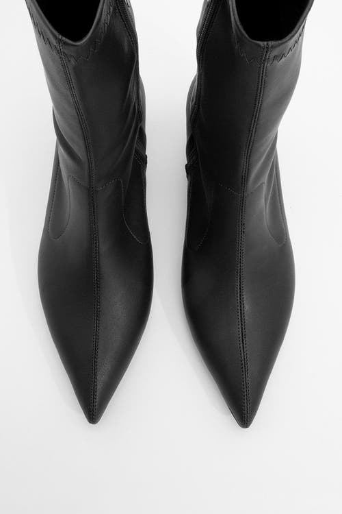 Prologue Shoes Lewin Pointed Toe Stiletto Boot In Black