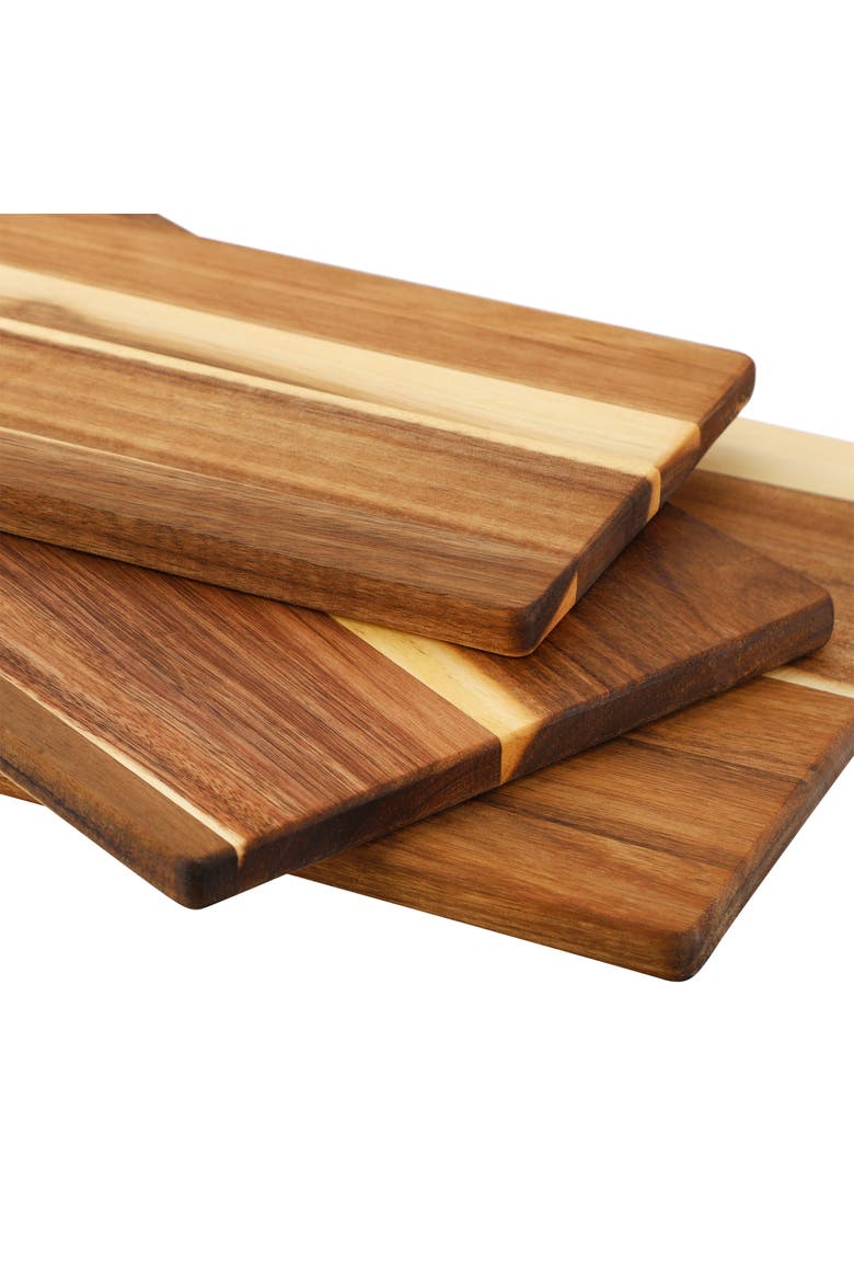 3 Piece Acacia Wood Charcuterie Cheese Board Set, Alternate, color, Acacia