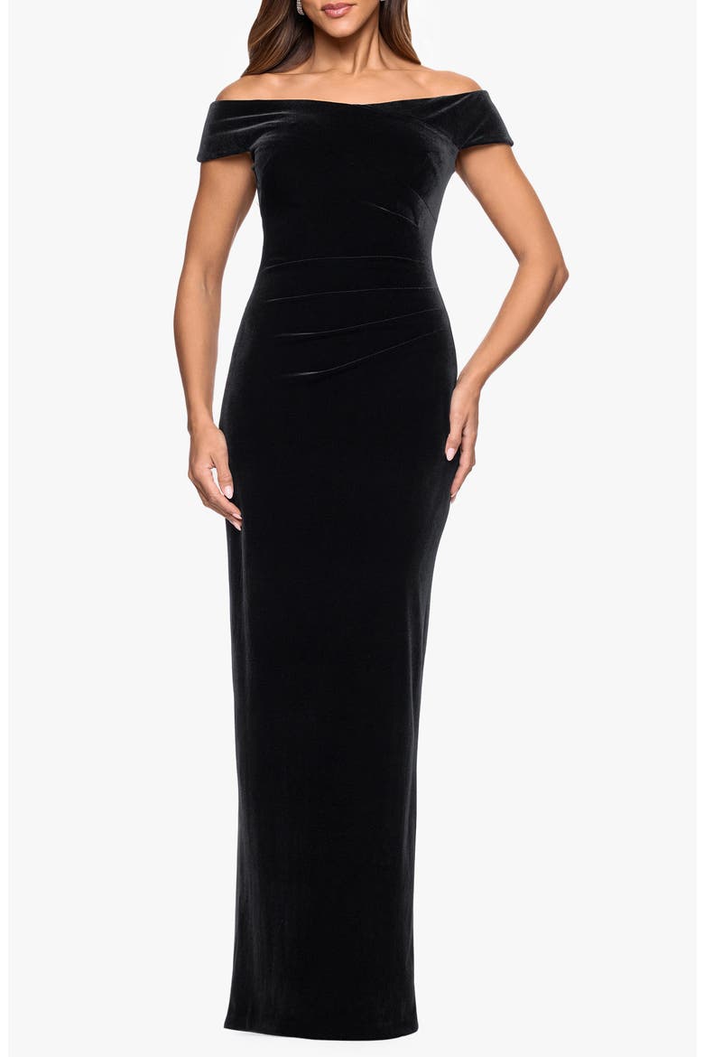 Off the Shoulder Velvet Gown video