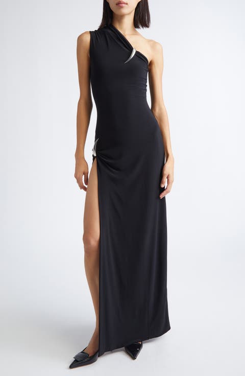 Claw One-Shoulder Jersey Dress