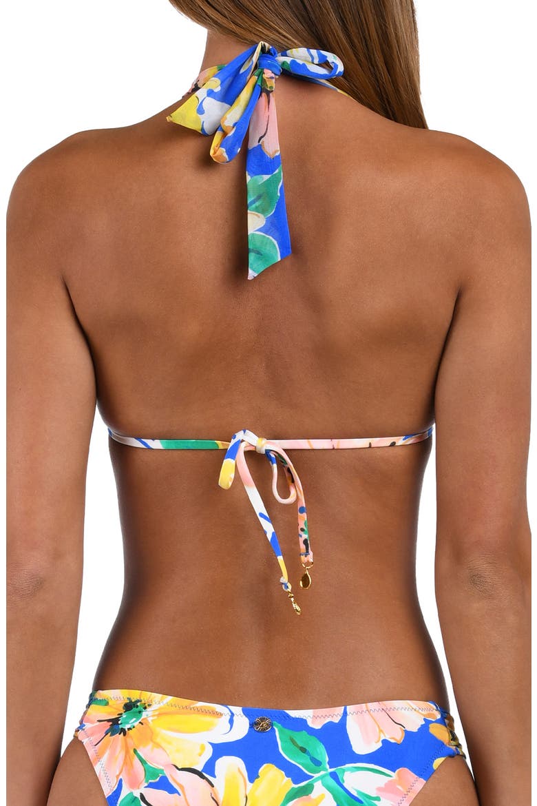 Sunflower Triangle Bikini Top, Alternate, color, BLUE MULTI