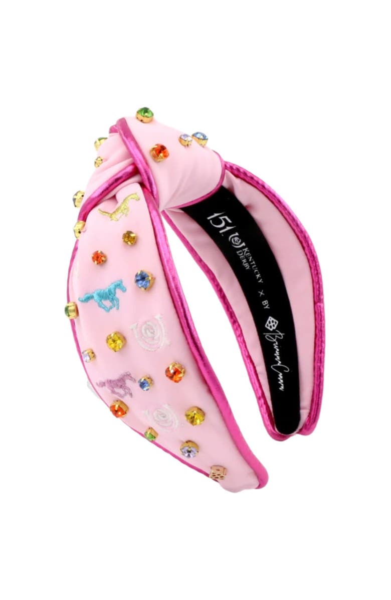 Brianna Cannon Women's Brianna Cannon 151st Kentucky Derby Rainbow Horses Headband, Main, color, Pink