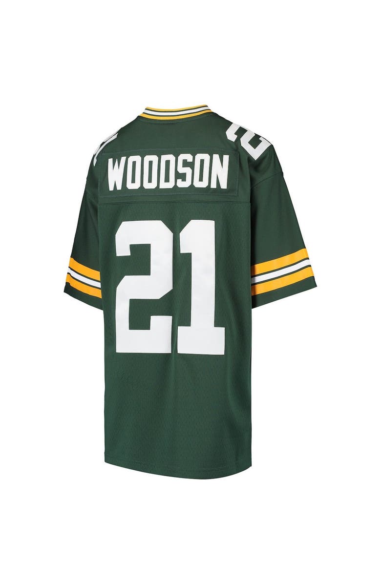 Mitchell & Ness Youth Mitchell & Ness Charles Woodson Green Green Bay Packers Retired Player Legacy Jersey, Alternate, color, Green