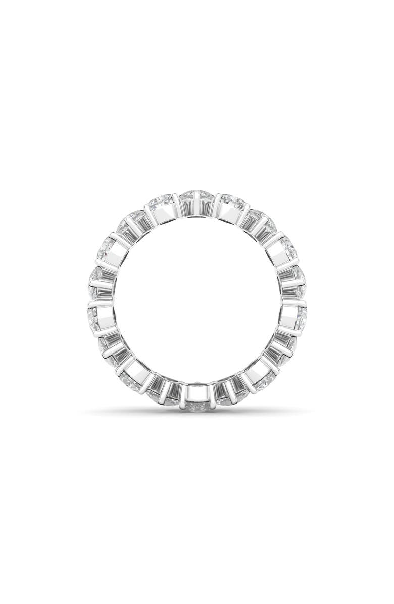 HauteCarat Alternating Pear Lab Created Diamond Eternity Ring, Alternate, color, White Gold