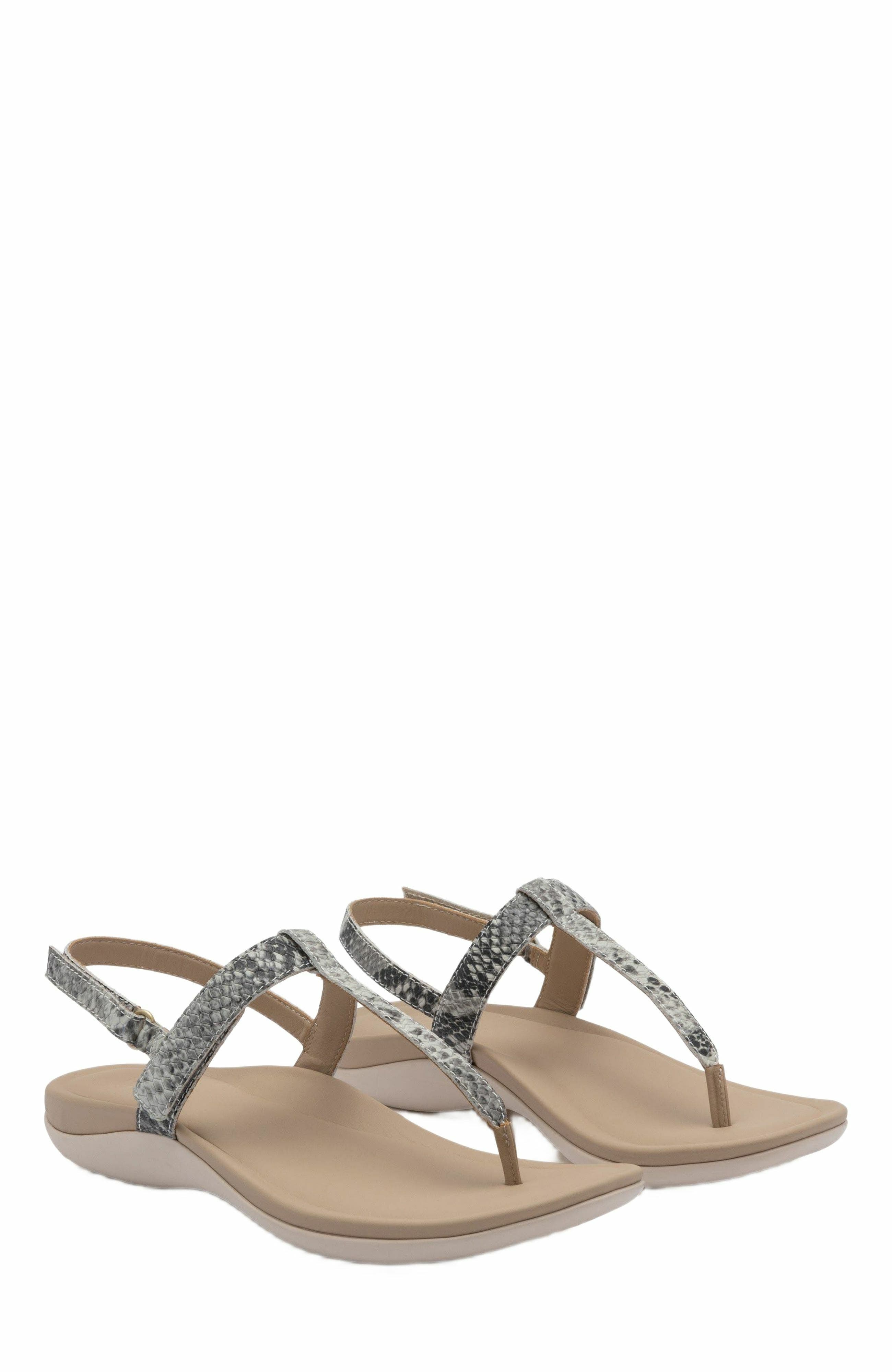 Oasis T Strap Sandal, Alternate, color, Snake - Regular