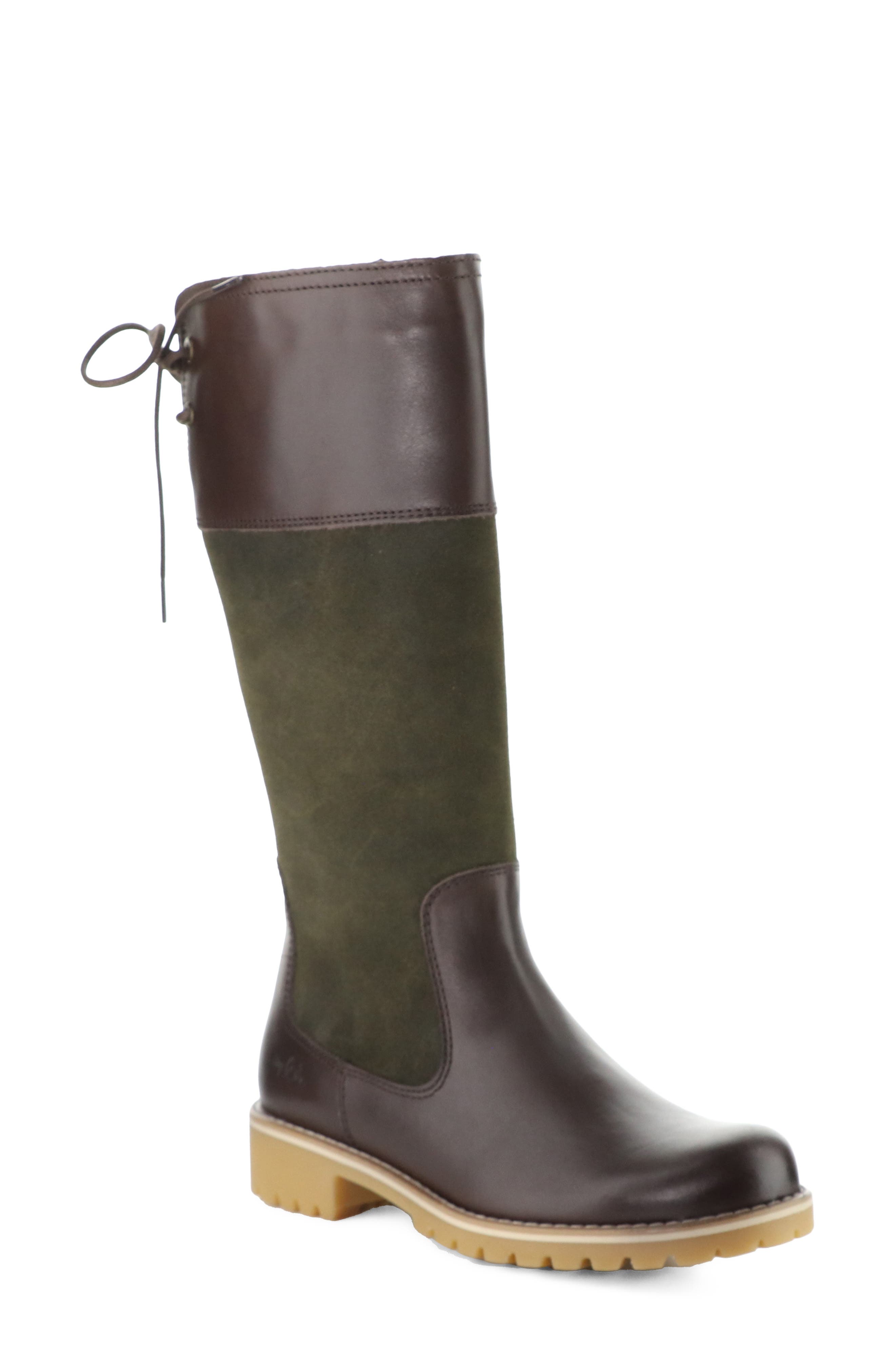 Hunt Knee High Boot, Main, color, DK BROWN/ OLIVE