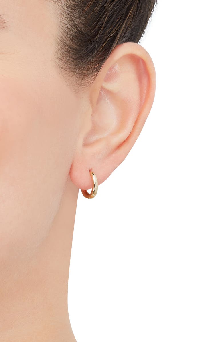 Frankie & Zoe 14K Yellow Gold Huggie Hoop Earrings, Alternate, color, Yellow Gold