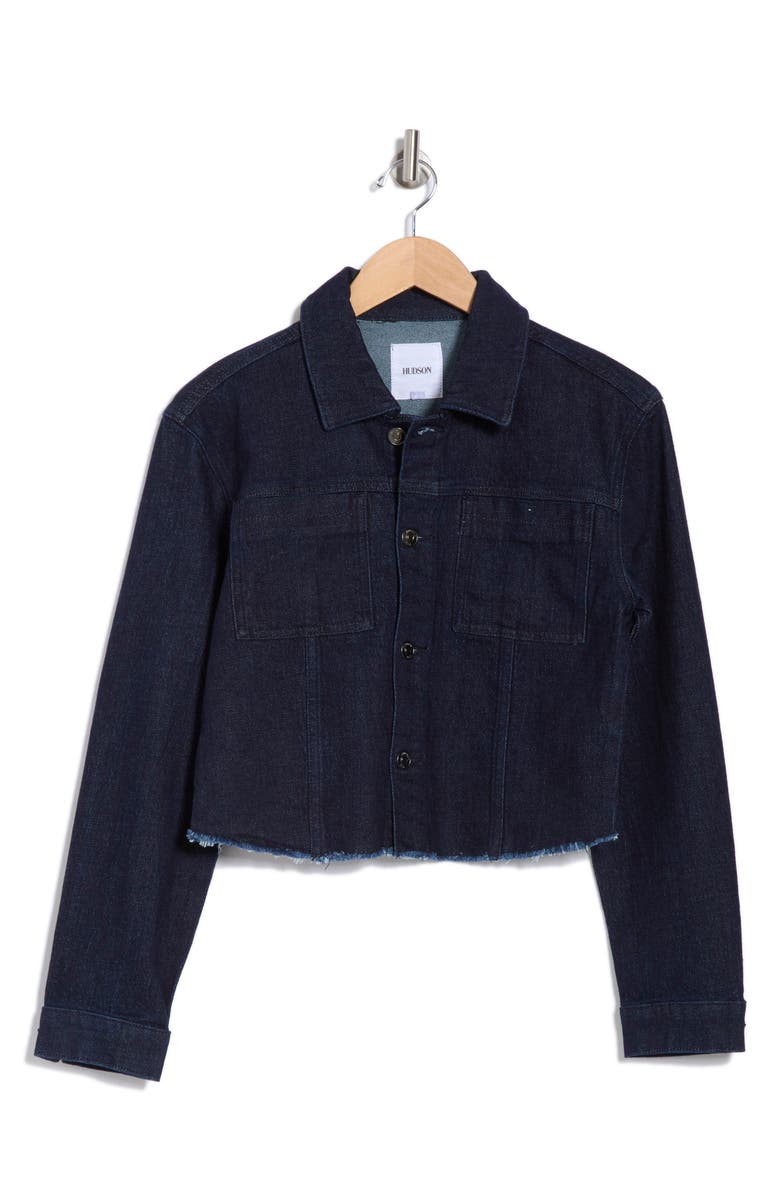 Hudson Jeans Crop Denim Trucker Jacket, Alternate, color,