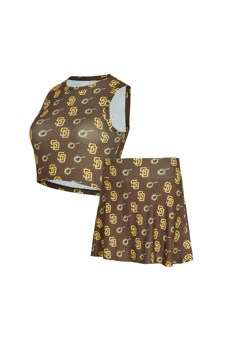 Women's Concepts Sport  Brown San Diego Padres Knit Tank Top & Skort Set, Alternate, color, Brown