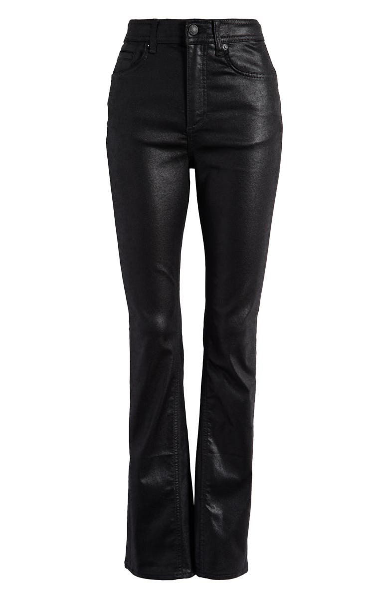 Free People Nocturne Coated High Waist Bootcut Jeans, Alternate, color,