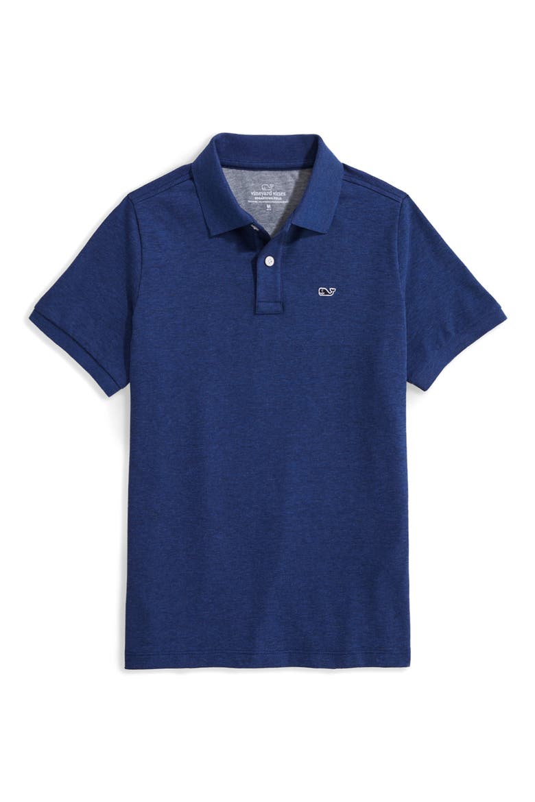 Kids' Edgartown Piqué Performance Polo, Main, color, DEEP BAY