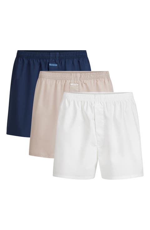 Assorted 3-Pack Cotton Poplin Boxers (Regular & Big)
