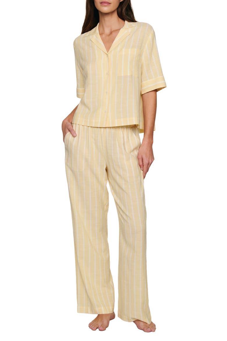 Nautico Stripe Pajamas, Main, color, CLASSIC STRIPE SUNBEAM/ IVORY