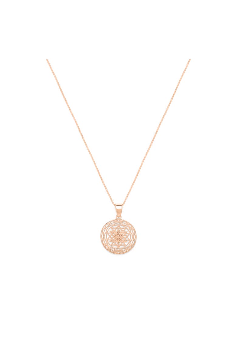 Sri Yantra Supreme Manifestor Necklace, Main, color, Rose