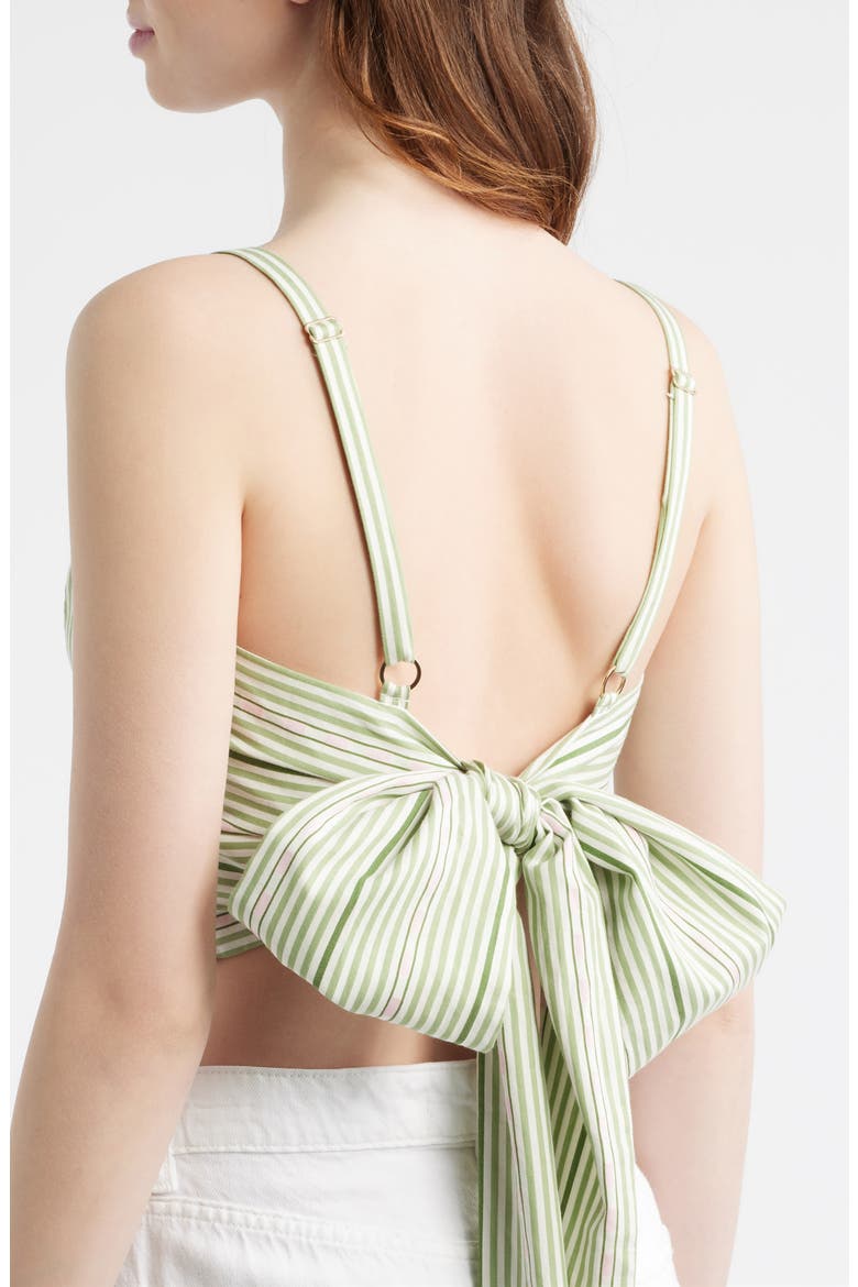 Miranda Stripe Crop Top, Alternate, color, GREEN JACQUARD STRIPE