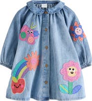 NEXT Kids' Patch Denim Dress