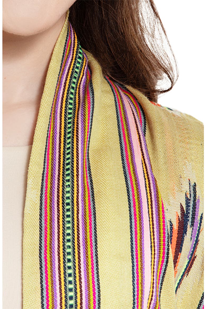 Ikat Stripe Cardigan, Alternate, color, LIGHT GREEN
