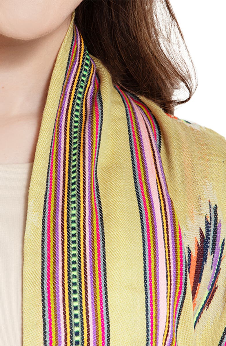 SAACHI Ikat Stripe Cardigan, Alternate, color, Light Green