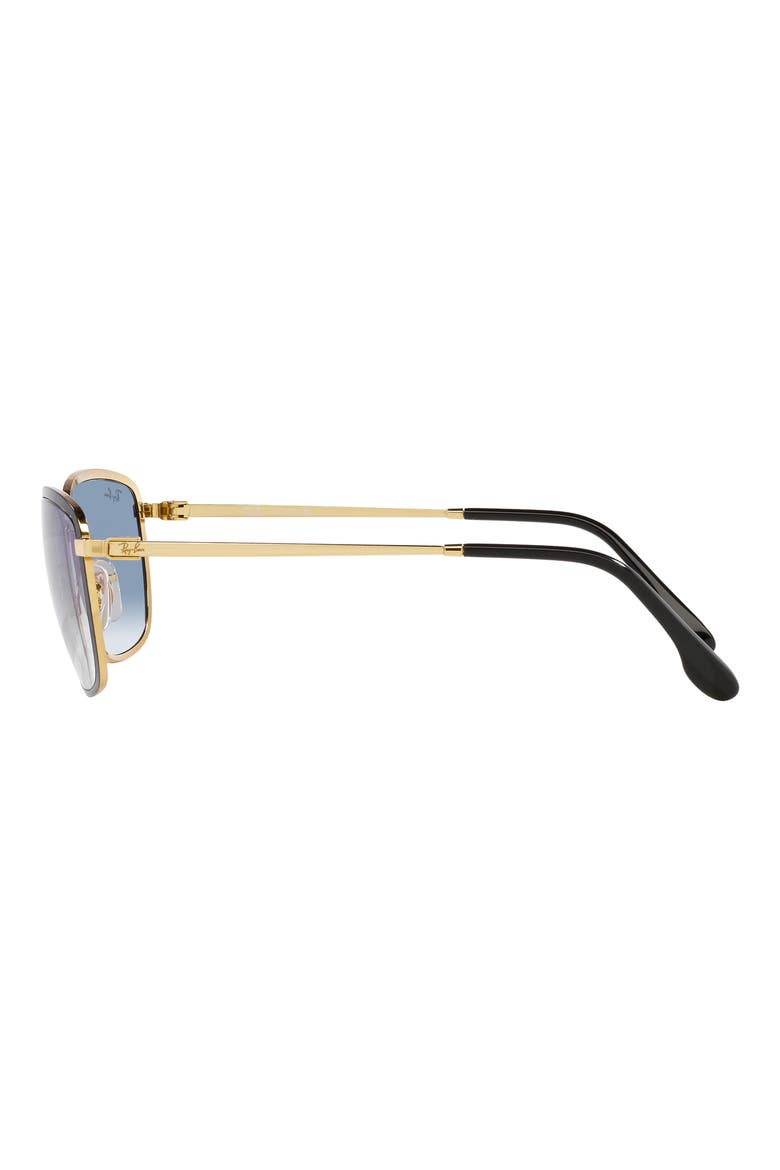 57mm Gradient Square Sunglasses, Alternate, color, BLACK
