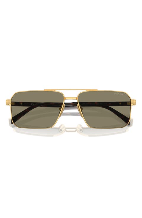 61mm Rectangular Sunglasses