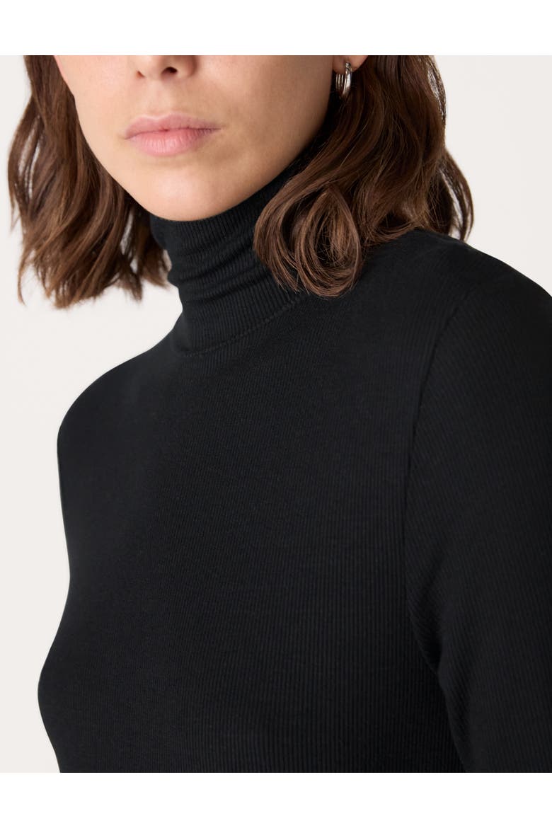 Essential Ribbed Polo Top, Alternate, color, Black