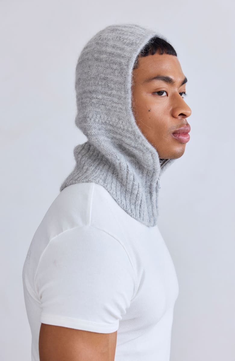 Arctic Fox & Co The Alpaca Blend Zip Balaclava, Alternate, color, Blizzard Grey