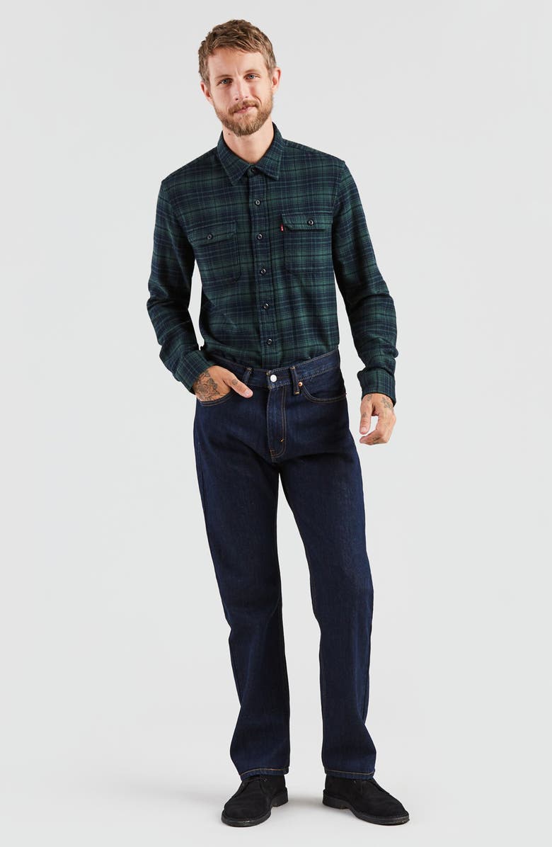 Levi's<sup>®</sup> 505<sup>™</sup> Regular Fit Straight Leg Jeans, Alternate, color, Rinse 37741