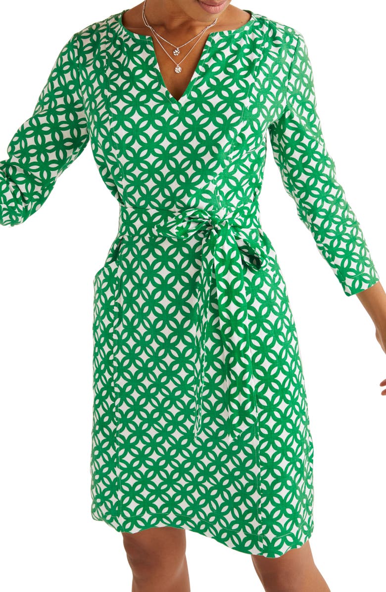 Boden Kelsey Belted Linen Dress, Alternate, color, 