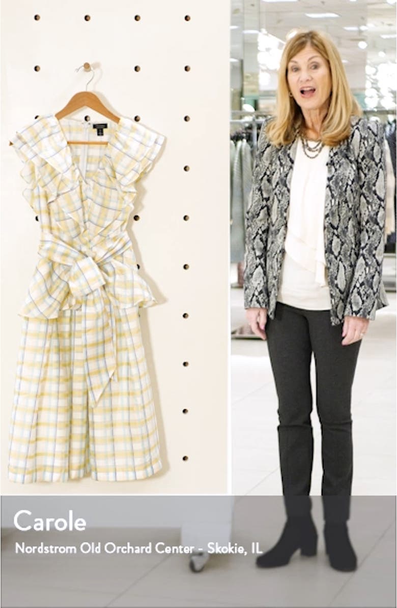 x Atlantic-Pacific Bow Front Plaid Ruffle Dress, sales video thumbnail