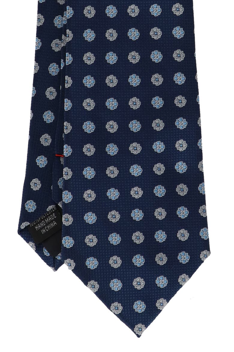 Flower Dot Tie, Alternate, color, NAVY