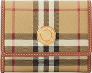 Burberry Lancaster Check Coated Canvas French Wallet