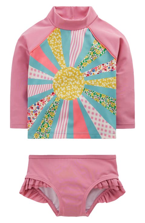 Long Sleeve Two-Piece Rashguard Swimsuit (Baby)