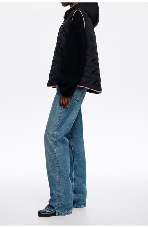 Bimba Y Lola Padded Vest Hood In Black