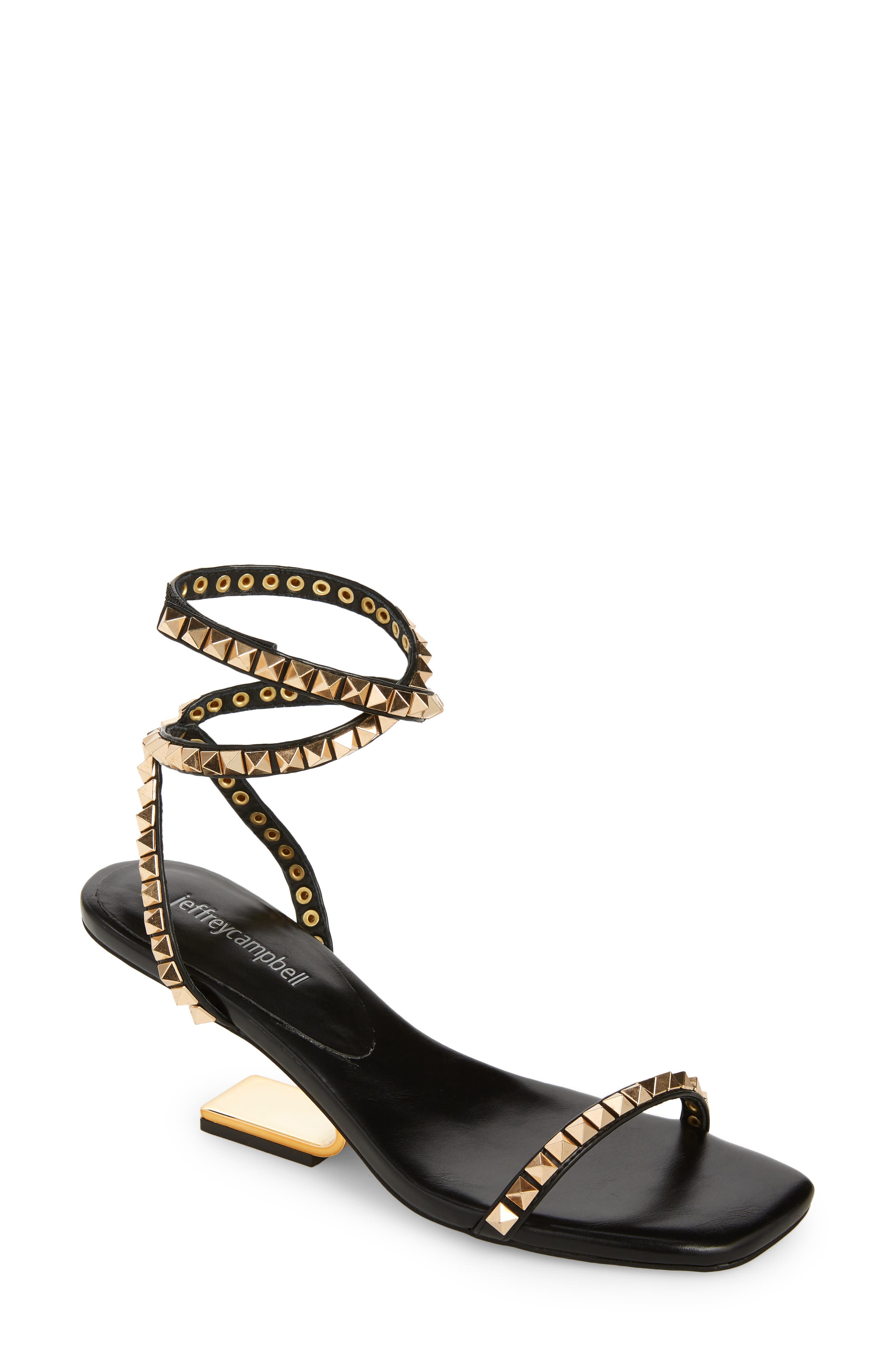 Luxor Ankle Strap Sandal, Main, color, BLACK GOLD