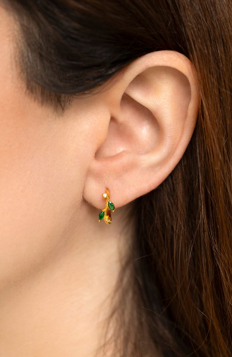 Girls Crew Morning Dew Huggie Hoop Earrings, Alternate, color, Gold