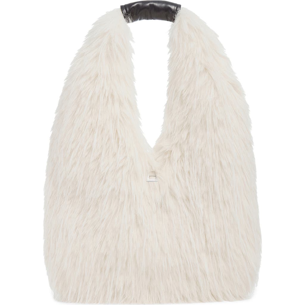 Apparis Colette Faux Fur Ring Bag In White