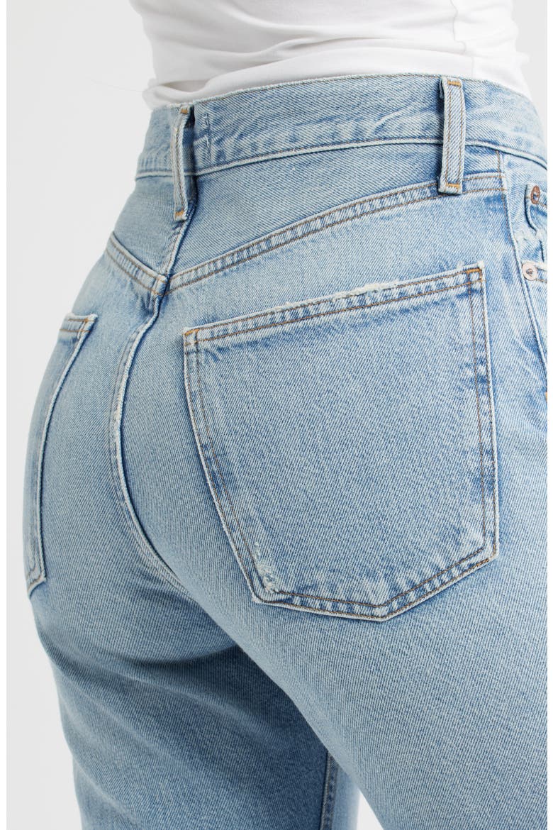 '90s Pinch Waist High Waist Straight Leg Jeans, Alternate, color, ADDITION MEDIUM INDIGO
