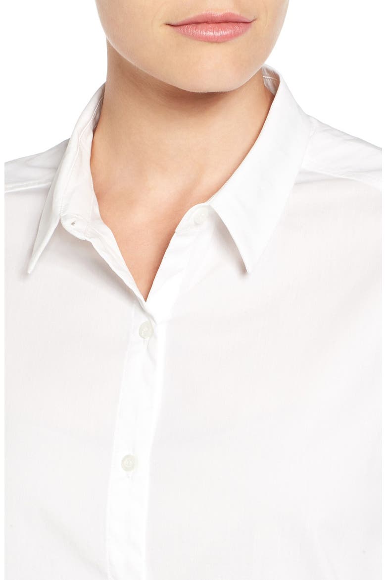 Poplin Boyfriend Shirt, Alternate, color, WHITE