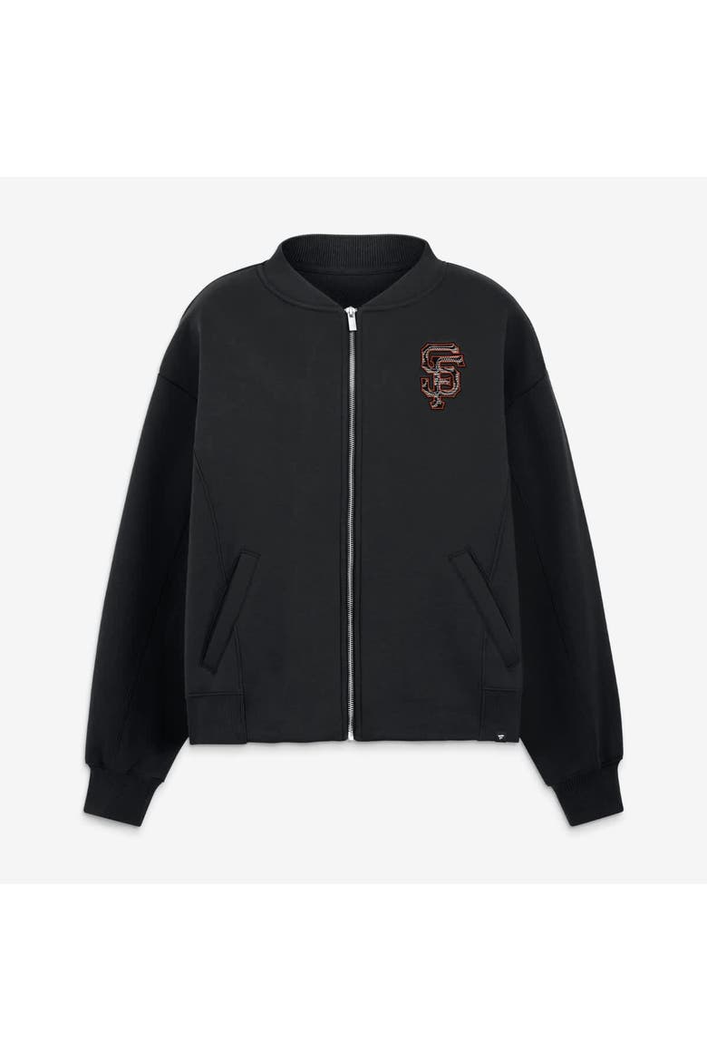 Women's Fanatics Black San Francisco Giants Oversized Rage Against Full-Zip Jacket, Main, color, Black